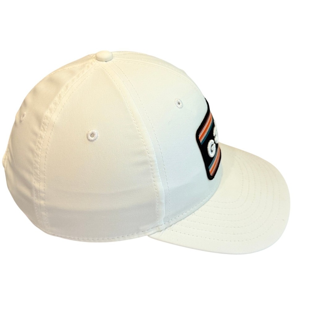 TaylorMade Golf Hat Men's Adjustable Snapback White Performance Patch Cap - Picture 4 of 9